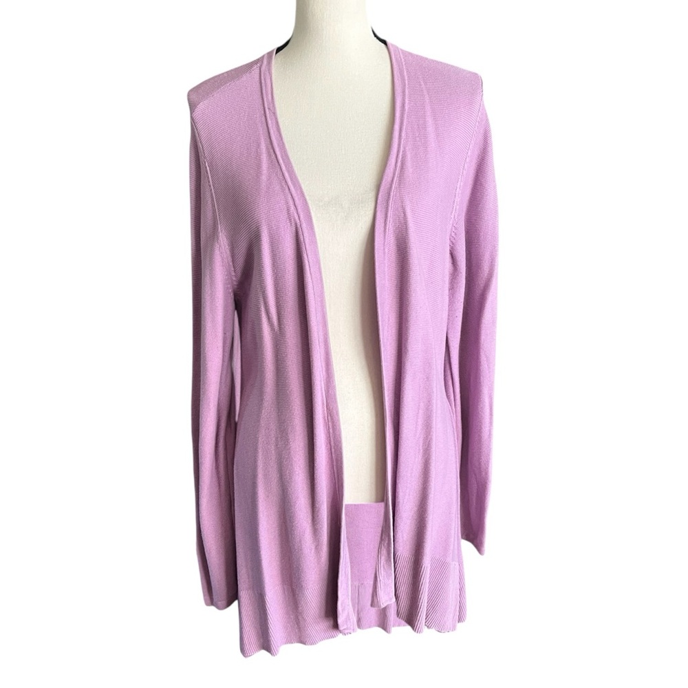 H by Halston Lavender Open front Cardigan.size large